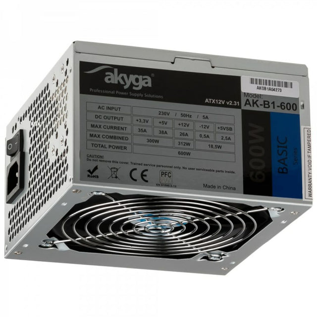 Bloc d’Alimentation Akyga AK-B1-600 ATX 600 W RoHS