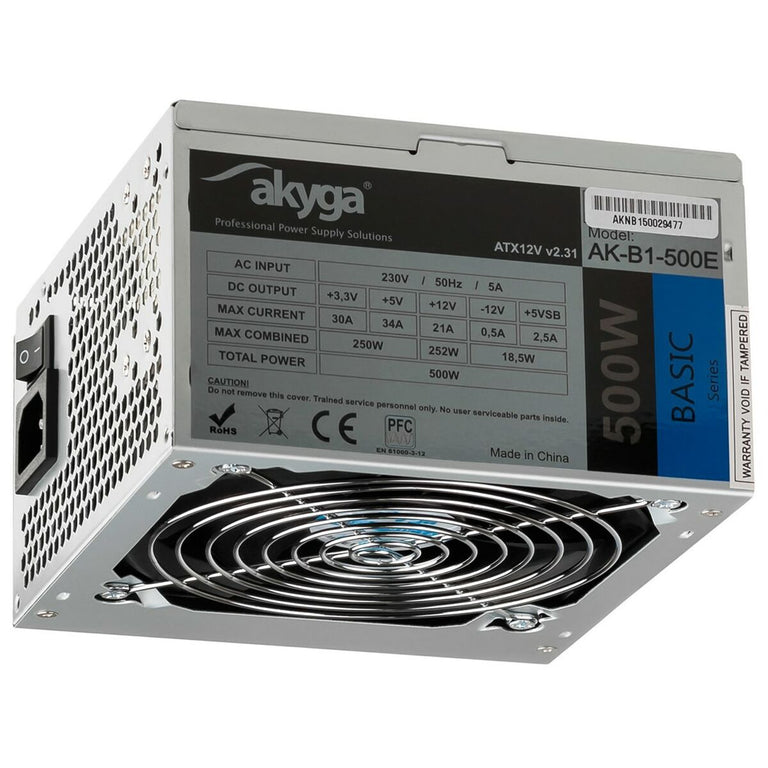 Bloc d’Alimentation Akyga AK-B1-500E 500 W RoHS CE REACH ATX