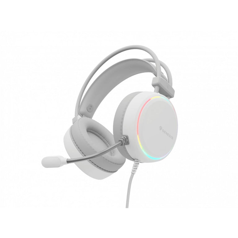 Casques avec Microphone Genesis NEON 613 Blanc Multicouleur