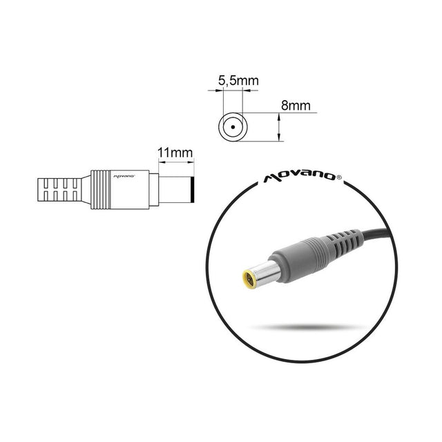 Chargeur d'ordinateur portable Mitsu 5ZM034 40 W