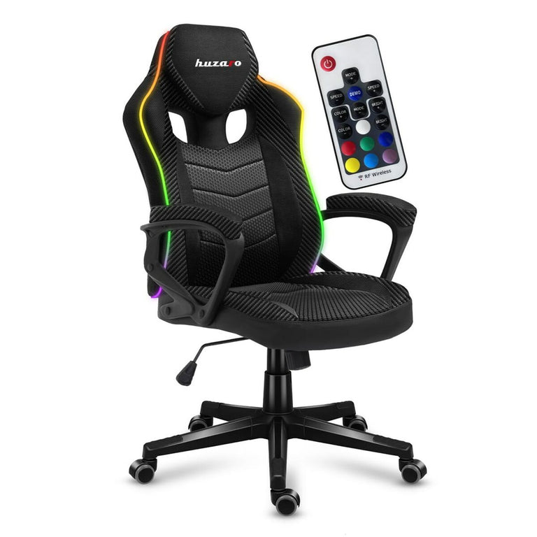 Chaise de jeu Huzaro HZ-Force 2.5 RGB Mesh Noir Gris