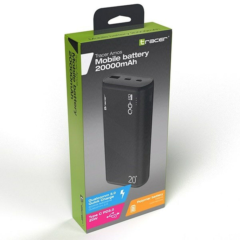 Power Bank Tracer AMOS Noir 20000 mAh