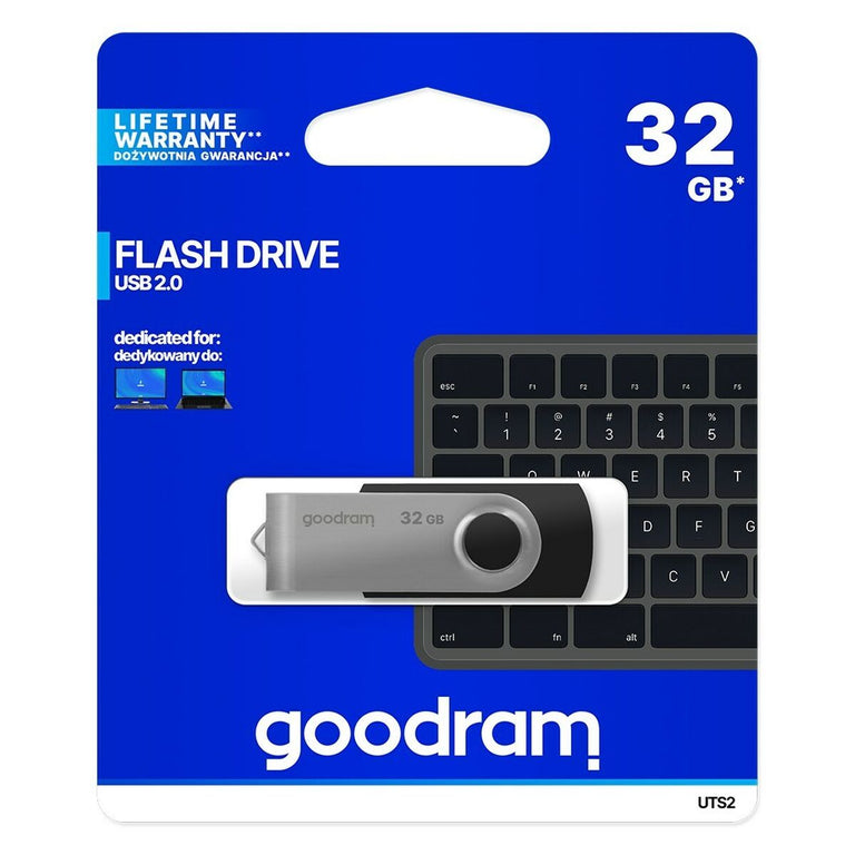 USB stick GoodRam UTS2 5 MB/s-20 MB/s Black Silver 32 GB