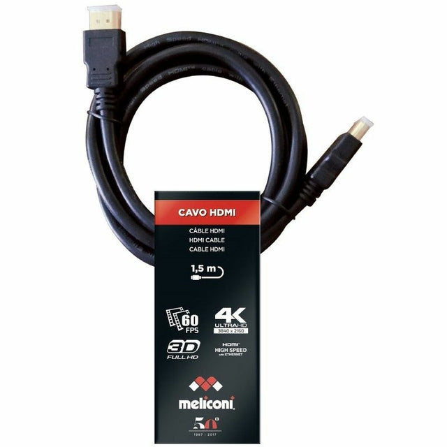 Câble HDMI Meliconi 497002 1,5 m Noir