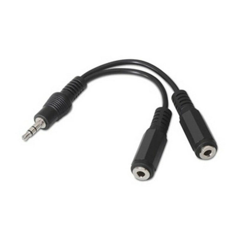 Câble Audio Jack (3,5 mm) Coupleur NANOCABLE 15 cm Noir 15 cm