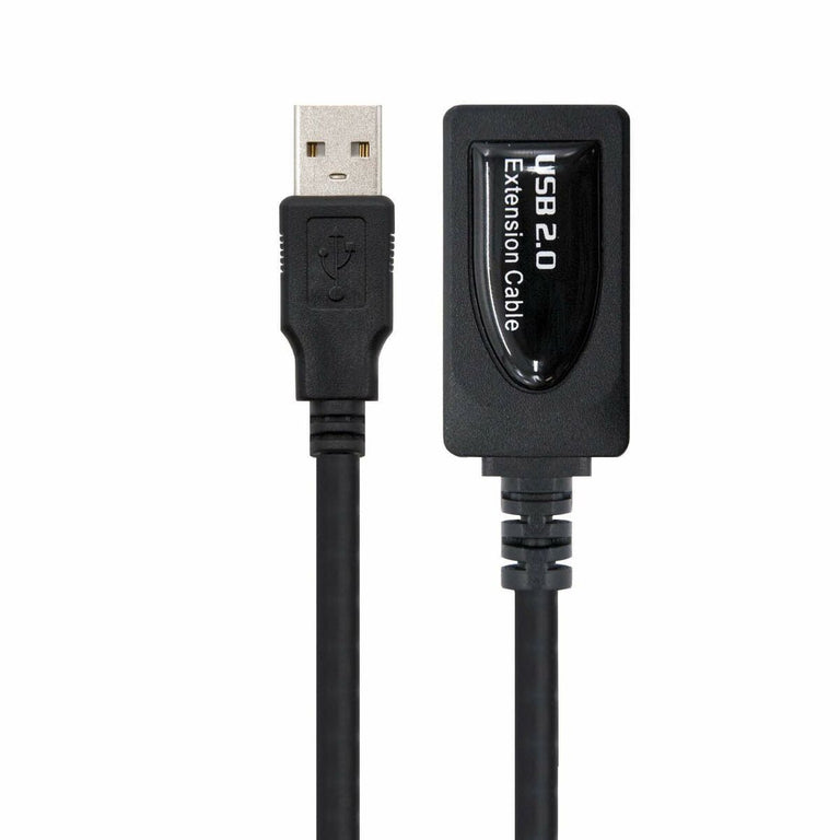 USB Extension Cable NANOCABLE 10.01.0213 Black 15 m