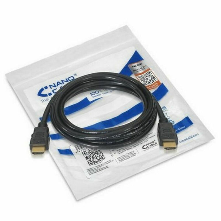 Câble HDMI NANOCABLE 10.15.3600 V2.0 4K 0,5 m Noir 50 cm