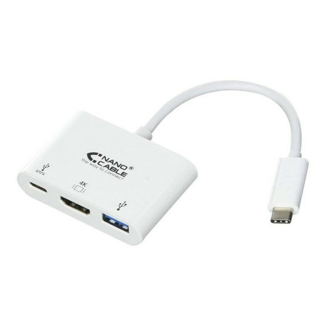 Adaptateur USB-C vers HDMI NANOCABLE 10.16.4302 Full HD (15 cm) Blanc (1 Unités)