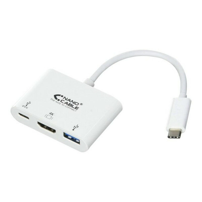 Adaptateur USB-C vers HDMI NANOCABLE 10.16.4302 Full HD (15 cm) Blanc (1 Unités)