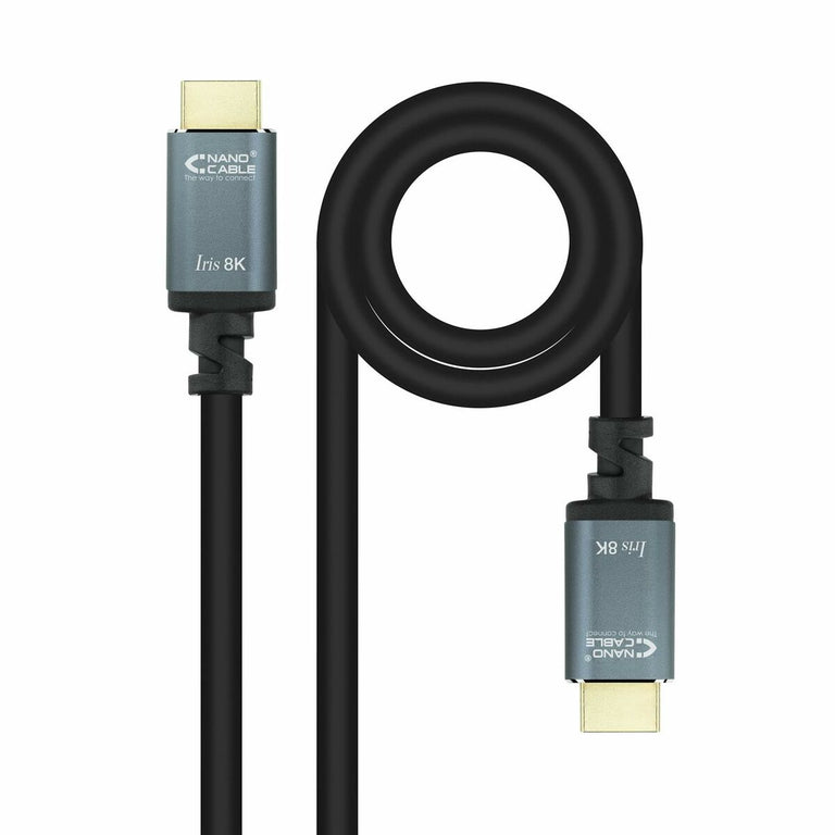 Câble HDMI NANOCABLE 10.15.8002 Noir 2 m 8K Ultra HD