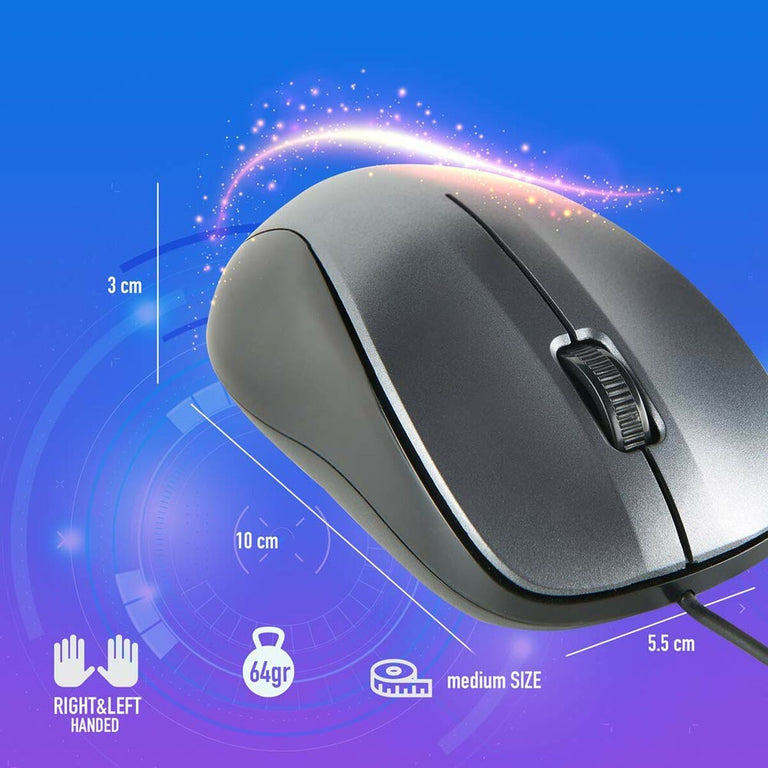 Souris Optique NGS NGS-MOUSE-1091 1200 DPI Gris