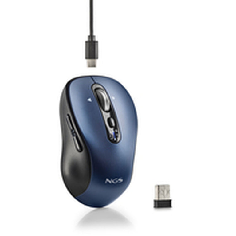 Souris NGS INFINITY-RB Noir/Bleu 3200 DPI