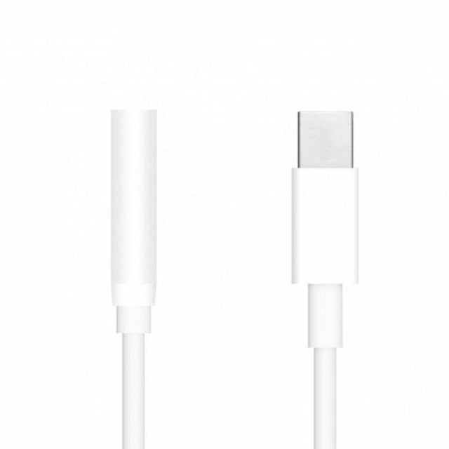 Adaptateur USB-C vers Jack 3.5 mm PcCom Essential Blanc 10 cm