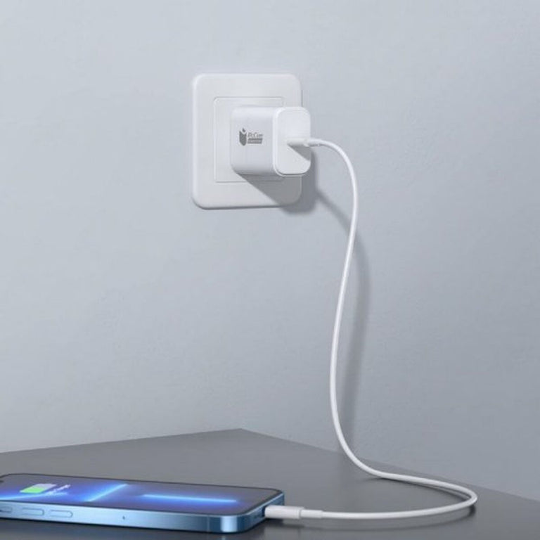 Chargeur Mural + Câble USB-C PcCom Blanc 20 W