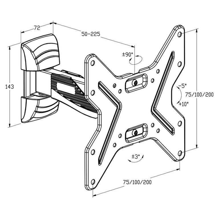 Support de TV TM Electron 26"-40" 25 kg