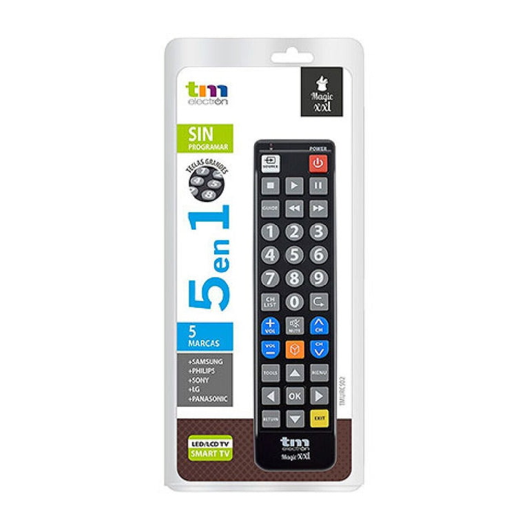 Remote control TM Electron SAMSUNG, LG, PHILIPS, SONY, PANASONIC Black