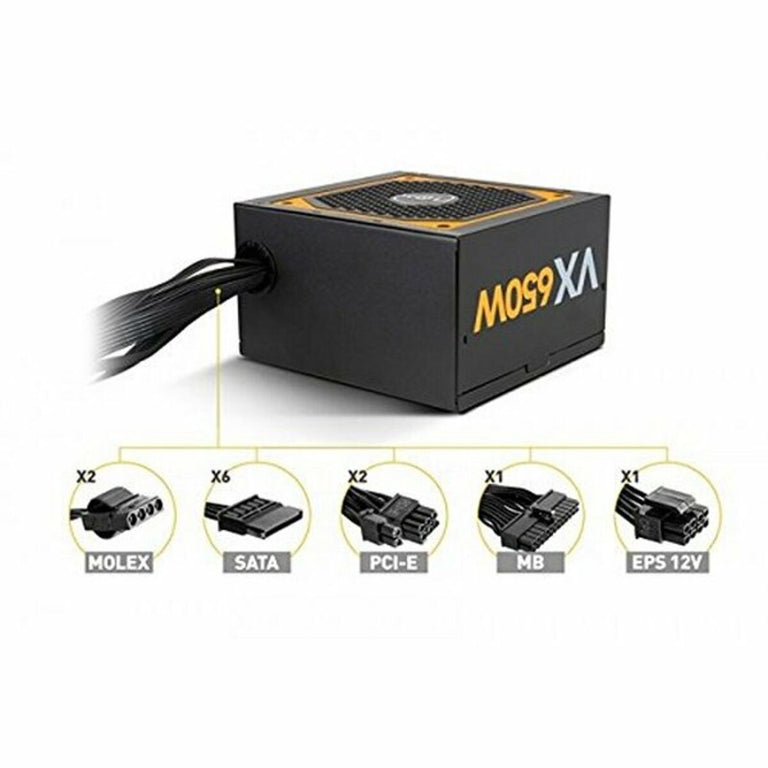 Bloc d’Alimentation Nox NXURVX650BZ 650W 120 mm ATX ATX 650 W 80 Plus Bronze