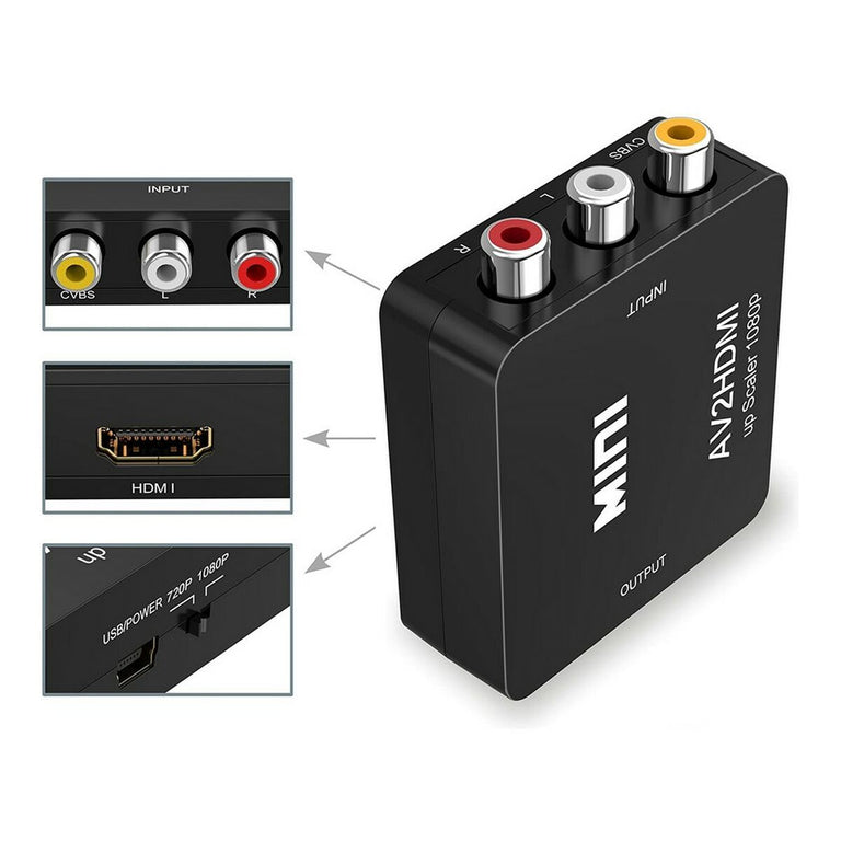 Répéteur de signal HDMI 3 x RCA