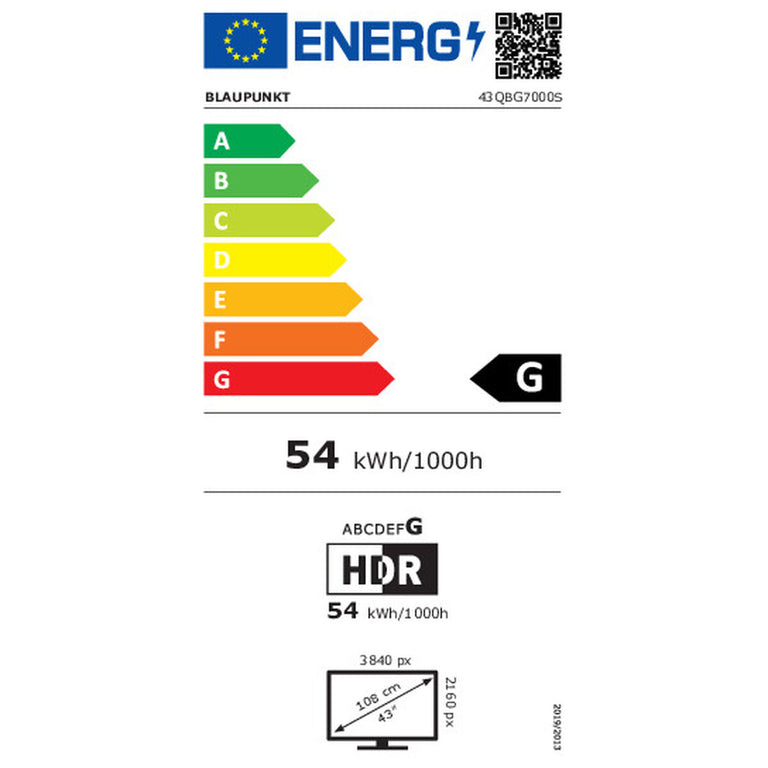 TV intelligente Blaupunkt 43QBG7000S 4K Ultra HD 43" HDR QLED