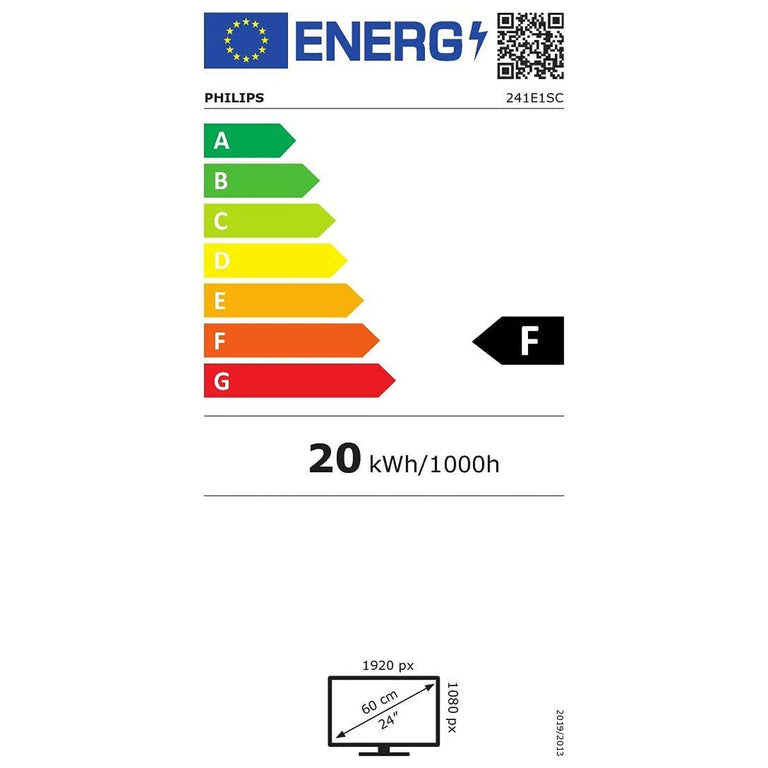 Écran Philips 241E1SC/00 23,6" LED VA LCD Flicker free 50-60  Hz