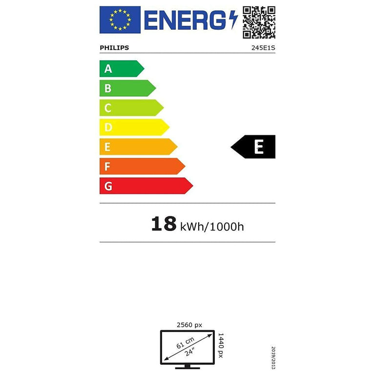 Écran Philips 245E1S/00 23,8" IPS LCD Flicker free 75 Hz 50-60  Hz