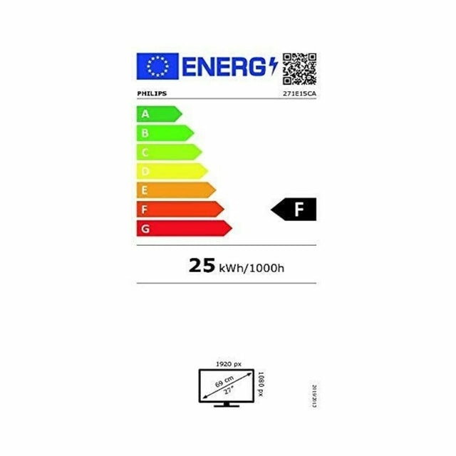 Écran Philips 271E1SCA/00 27" LED VA LCD Flicker free 75 Hz 50-60 Hz