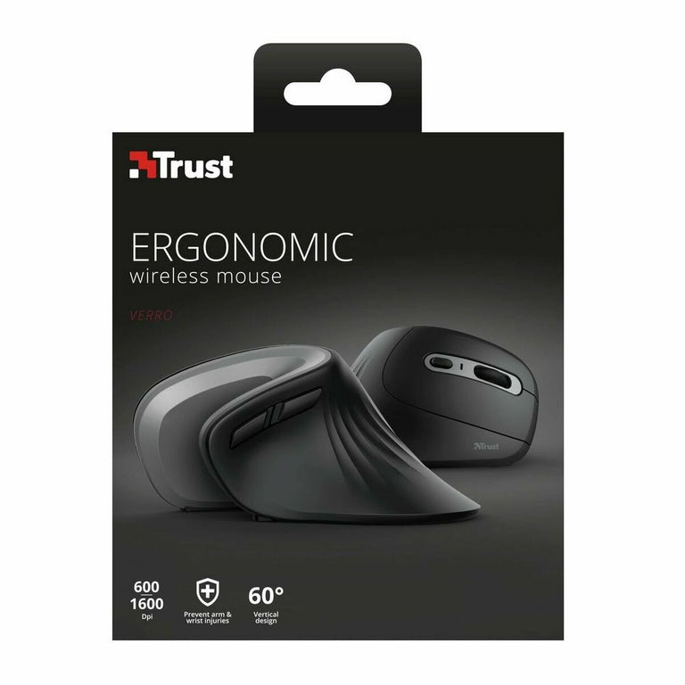 Souris sans-fil Trust Verro Noir Noir/Argenté