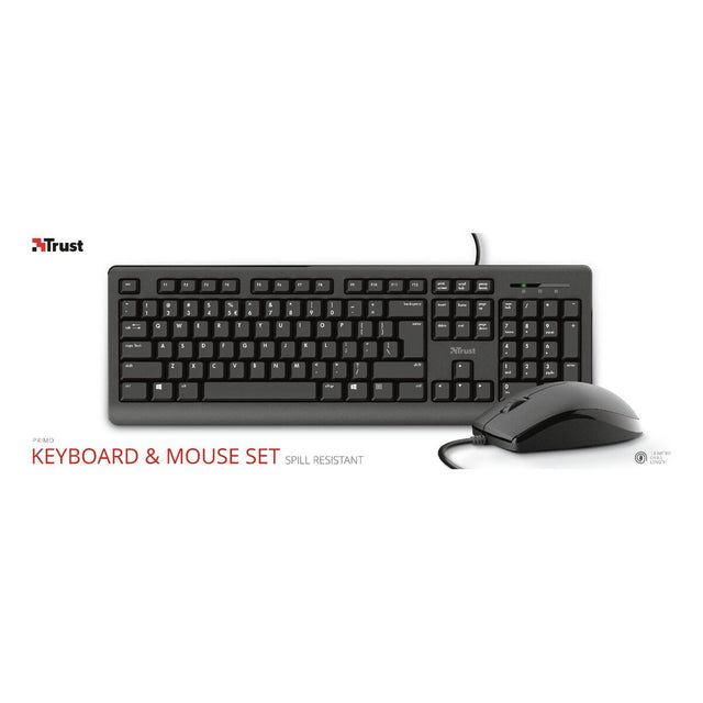 Keyboard and Mouse Trust 23970 Black Qwerty US