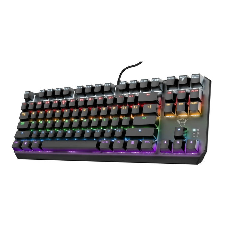 Gaming Keyboard Trust 24407 Spanish Qwerty Black