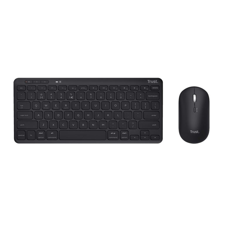 Keyboard and Mouse Trust Lyra Black Monochrome English QWERTY