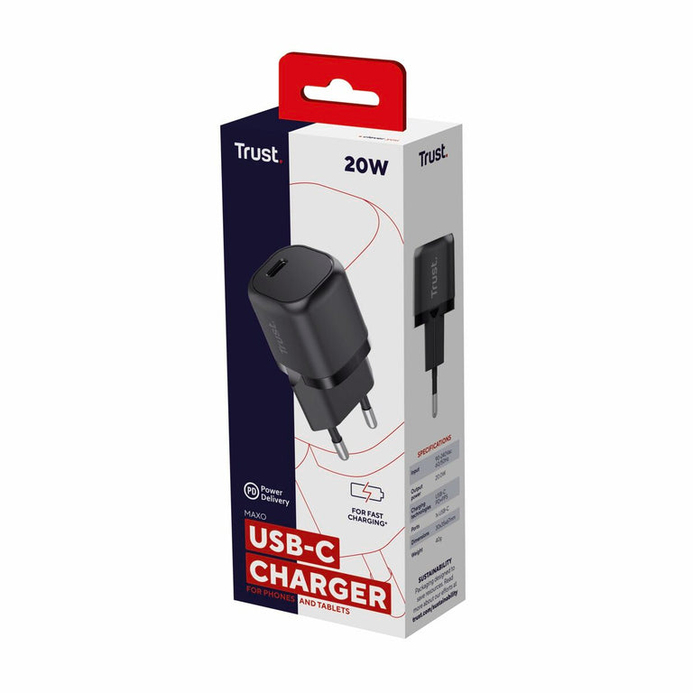 Chargeur mural Trust 25174 Noir 20 W