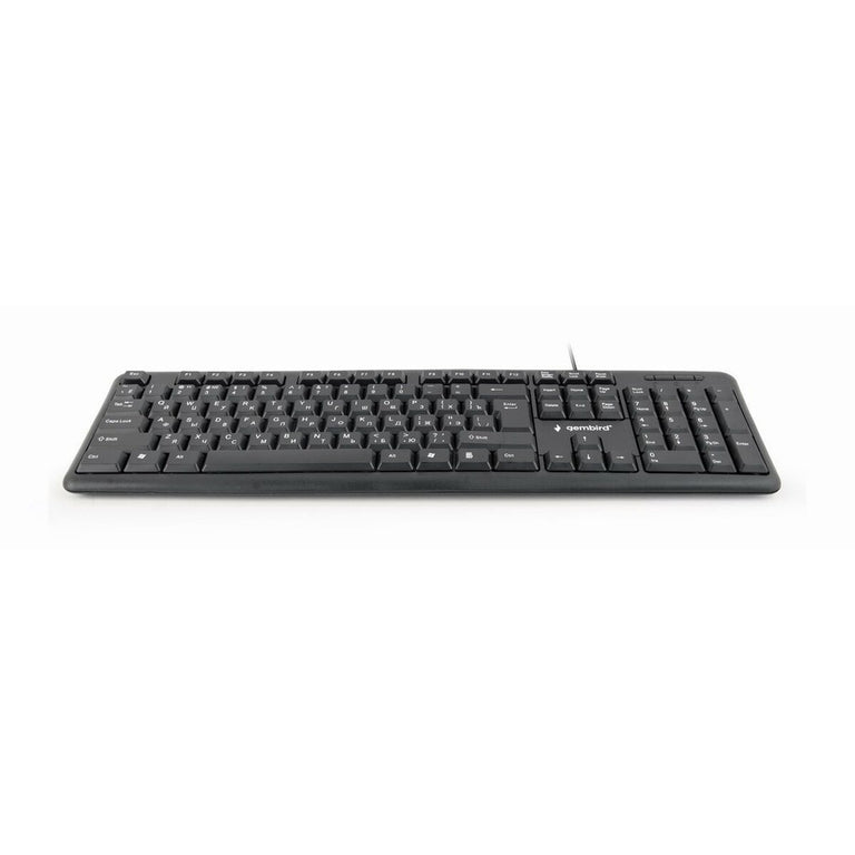 Clavier GEMBIRD KB-U-103-RU Noir Monochrome Anglais Russe QWERTY