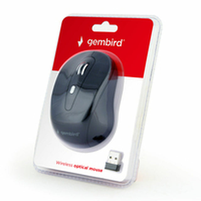 Wireless Mouse GEMBIRD MUSW-6B-01 Black Black/Grey (1 Unit)