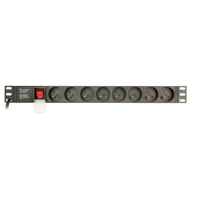 Schuko 19" 8 Way Multi-socket Adapter with On / Off Switch GEMBIRD EG-PDU-014-FC14 (3 m)