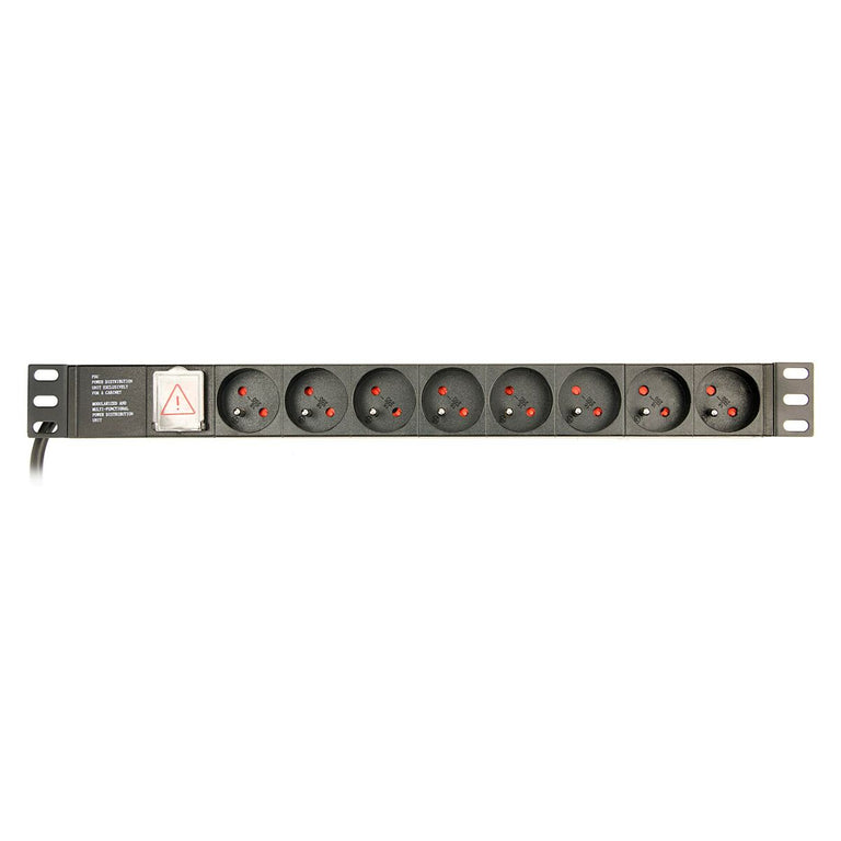 Schuko 19" 8 Way Multi-socket Adapter with On / Off Switch GEMBIRD EG-PDU-014-FC14 (3 m)