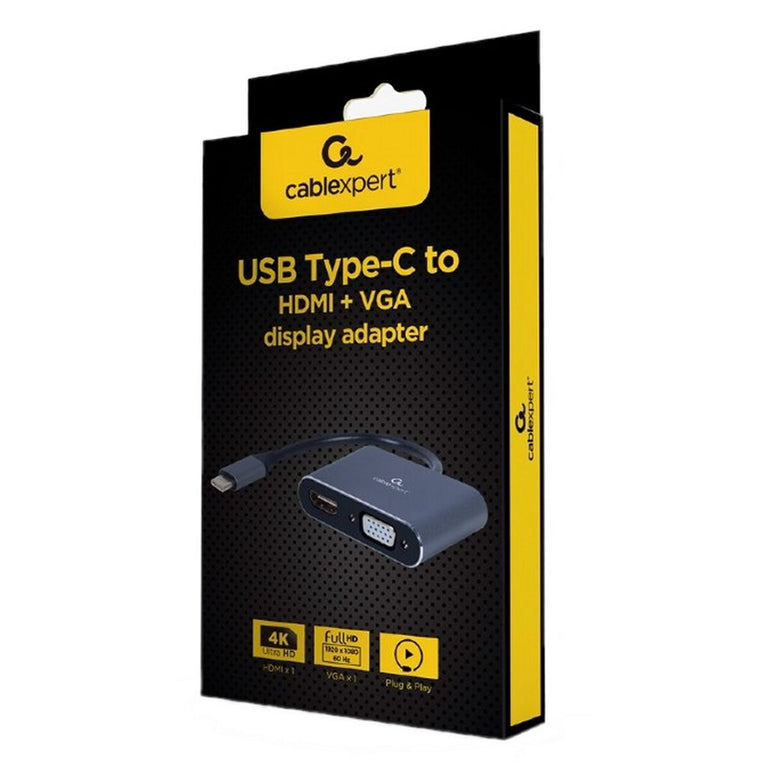 Adaptateur USB vers VGA/HDMI GEMBIRD A-USB3C-HDMIVGA-01