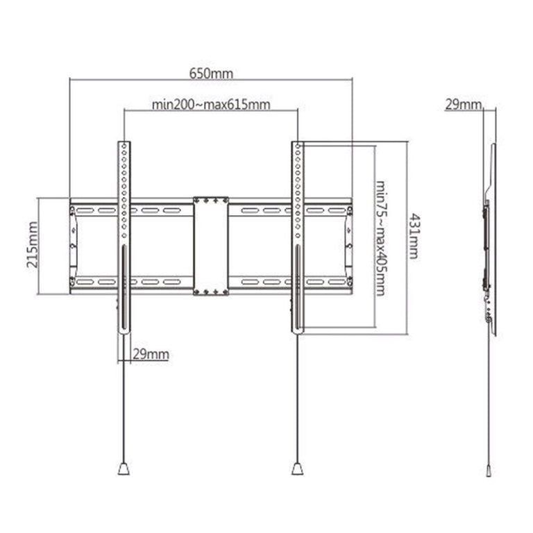 Support mural GEMBIRD WM-80F-01 37" 80"