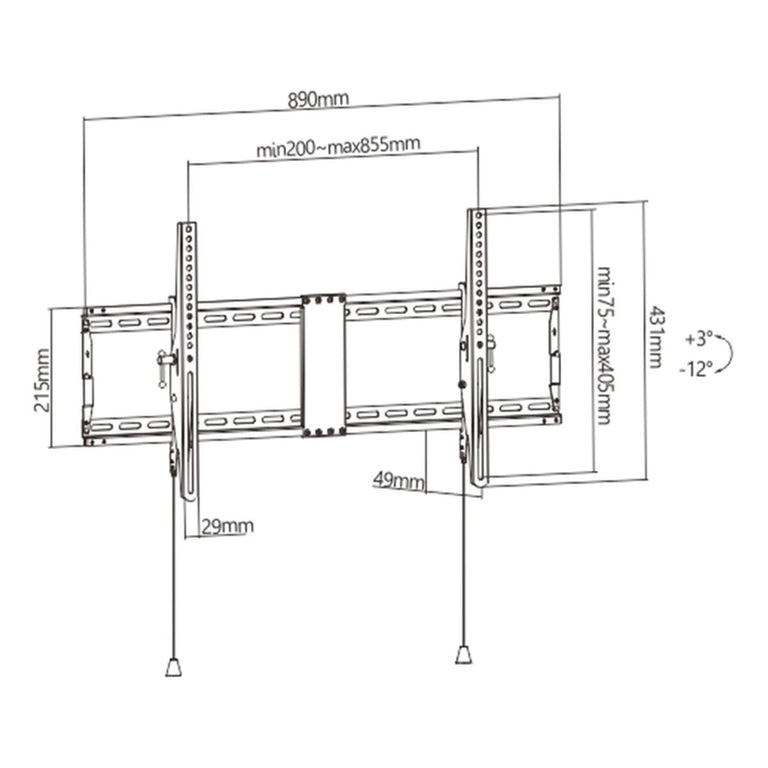 Support mural GEMBIRD WM-90T-01 43" 90"