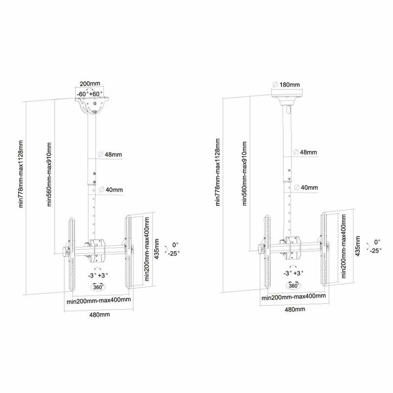 TV Mount Neomounts NM-C440BLACK         32-60" 50 kg