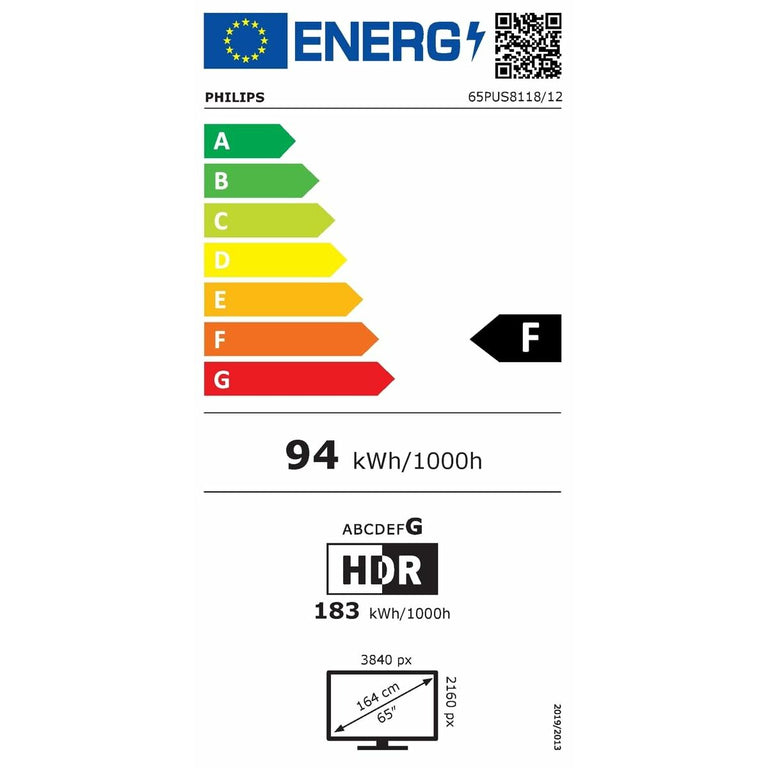 TV intelligente Philips 65PUS8118 65" 4K Ultra HD LED HDR