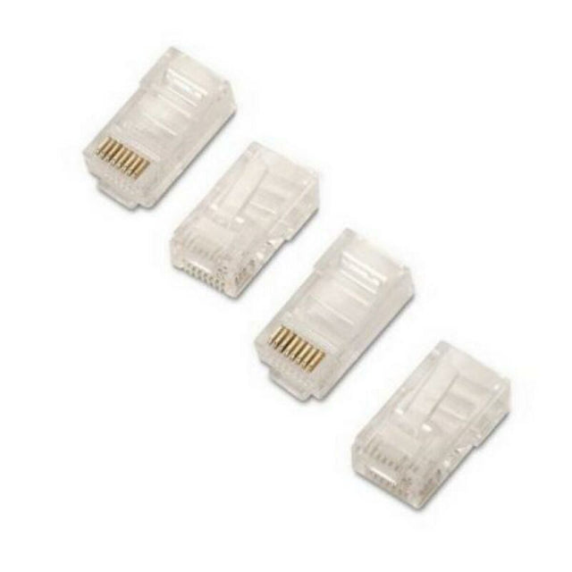 Connecteur RJ45 Catégorie 5 UTP NANOCABLE 10.21.0102-100 100 pcs Transparent