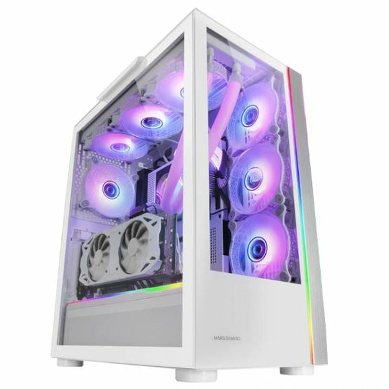 Boîtier ATX semi-tour Mars Gaming MCULTRA XXL Premium RGB Blanc