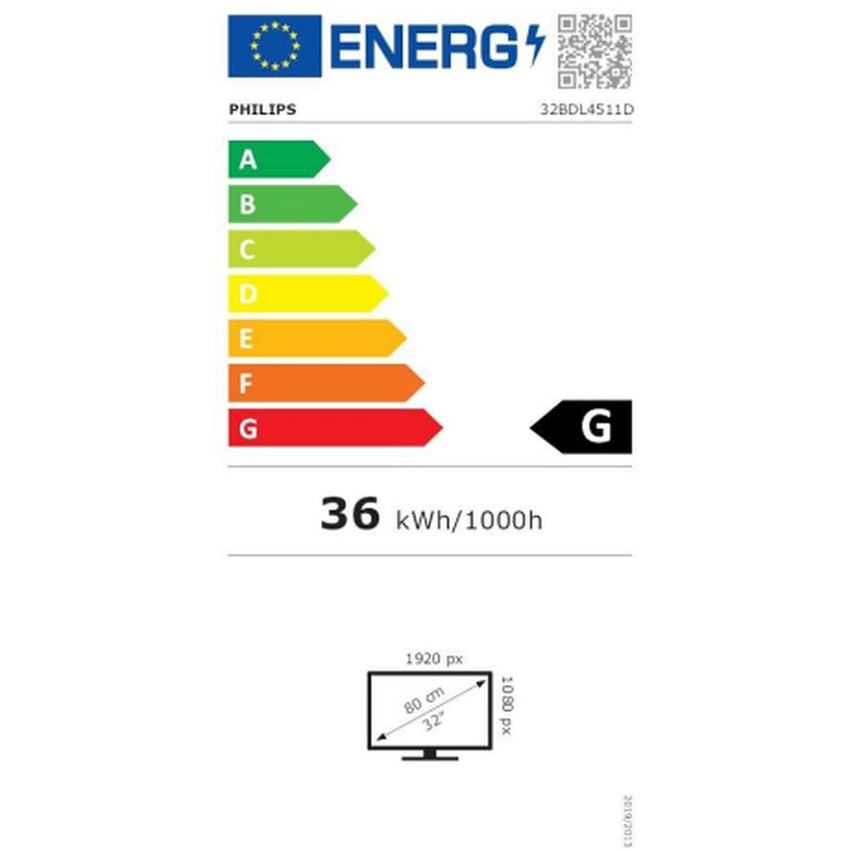 Écran Videowall Philips 32BDL4511D/00 32" 240 Hz 50-60 Hz