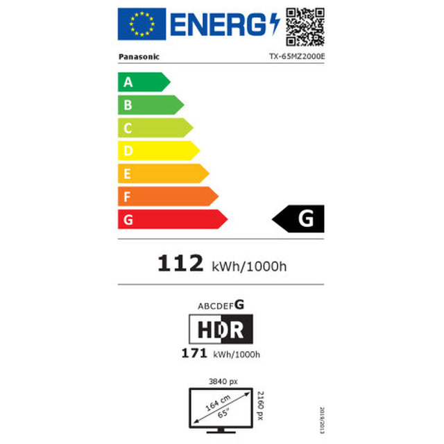 TV intelligente Panasonic TX65MZ2000E 4K Ultra HD 65" QLED