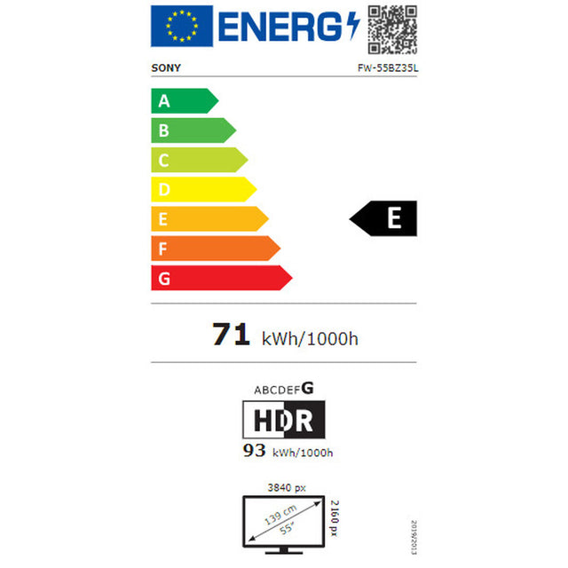 Télévision Videowall Sony FW-55BZ35L 55" 4K Ultra HD LED IPS D-LED VA LCD