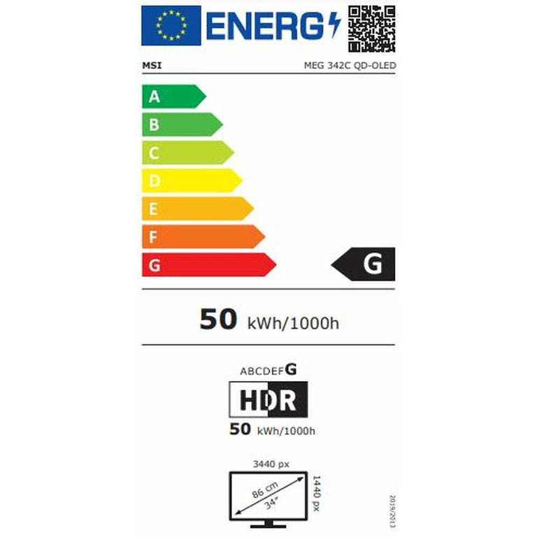 Écran MSI MEG 342C QD-OLED 34" VA LCD 180 Hz