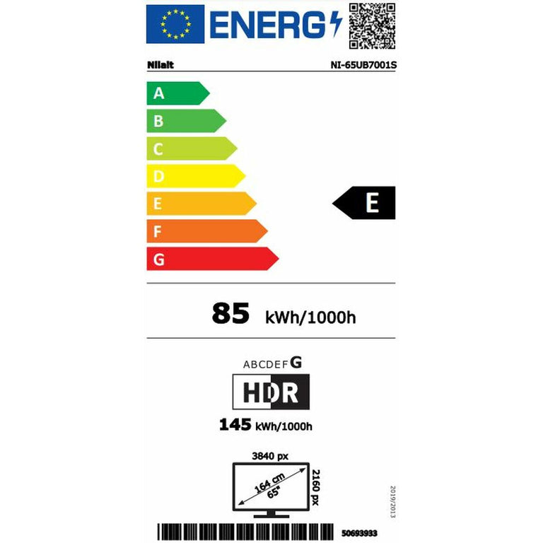 TV intelligente Nilait Prisma NI-43UB7001S 4K Ultra HD 65"