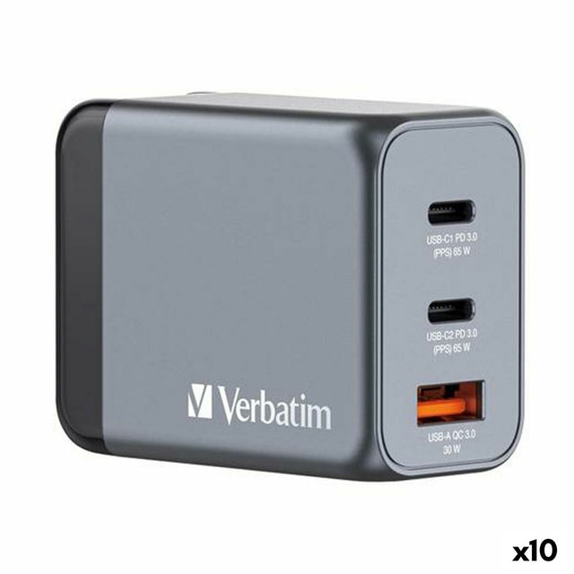 Chargeur mural Verbatim GNC-65 Noir 65 W Universel (10 Unités)