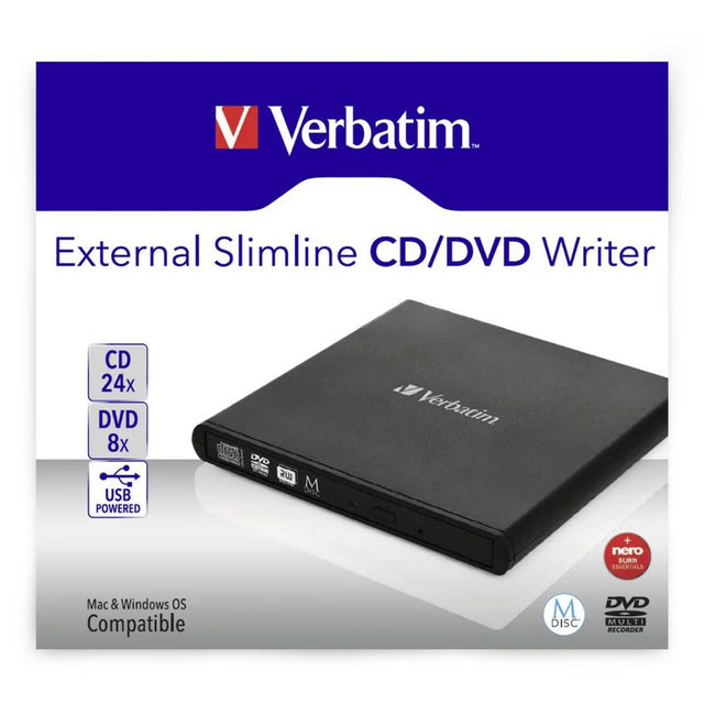 Graveur externe Verbatim Slimline CD/DVD Noir