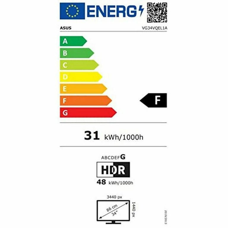 Écran Asus VG34VQEL1A 34" LED HDR HDR10 VA AMD FreeSync Flicker free 50-60  Hz